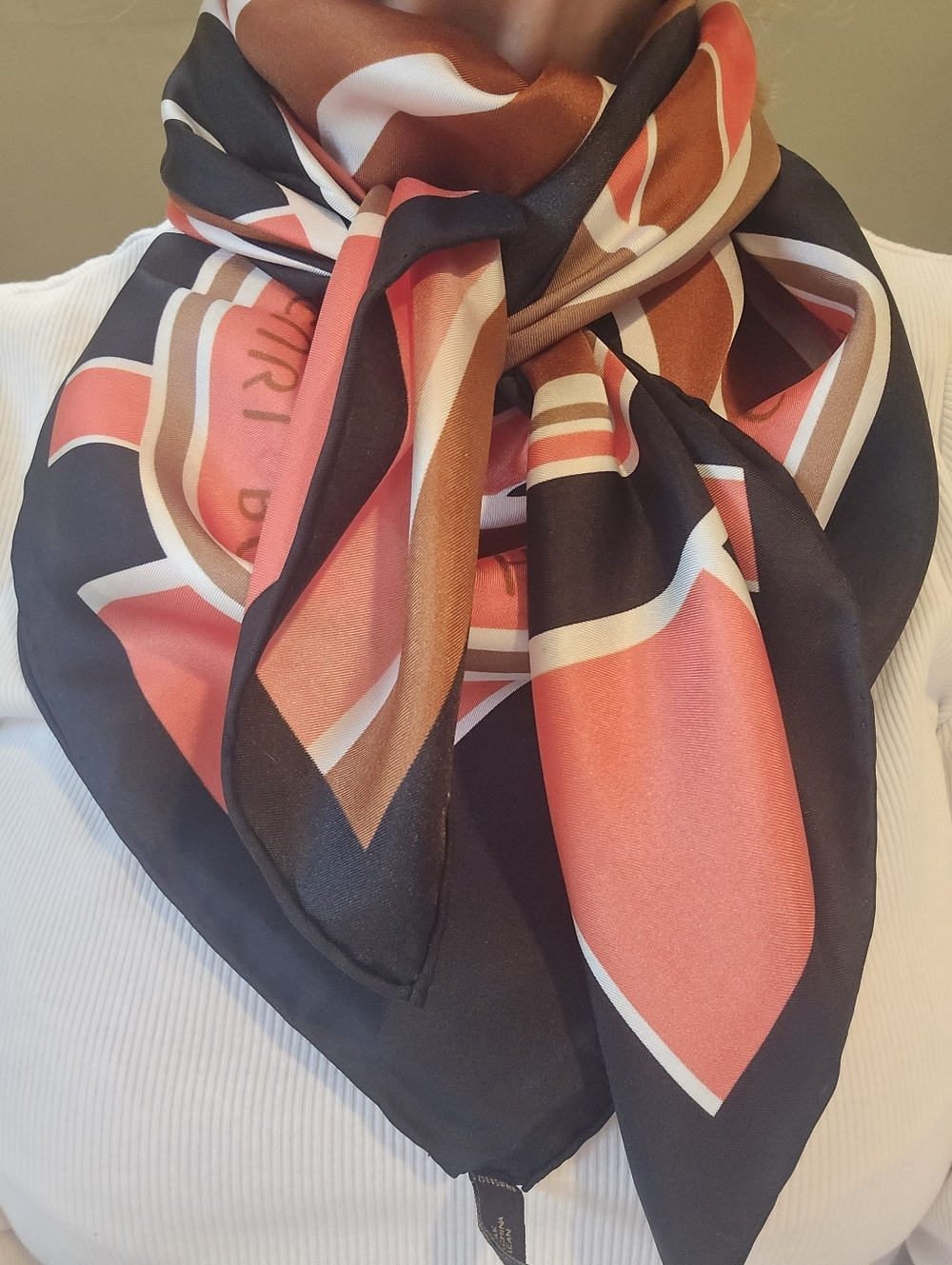 Henri Bendel 100% Silk Scarf 36" Square